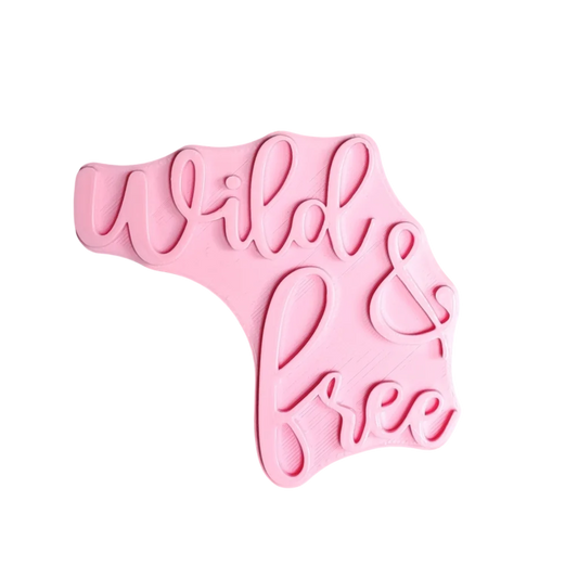 Wild & free - Stempel - Spruchstempel