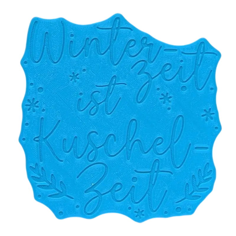 Winterzeit ist Kuschelzeit - Keramikstempel Prägestempel - Spruchstempel