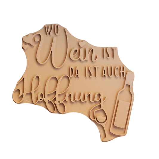 Wo Wein ist da ist auch Hoffnung - Stempel - Spruchstempel