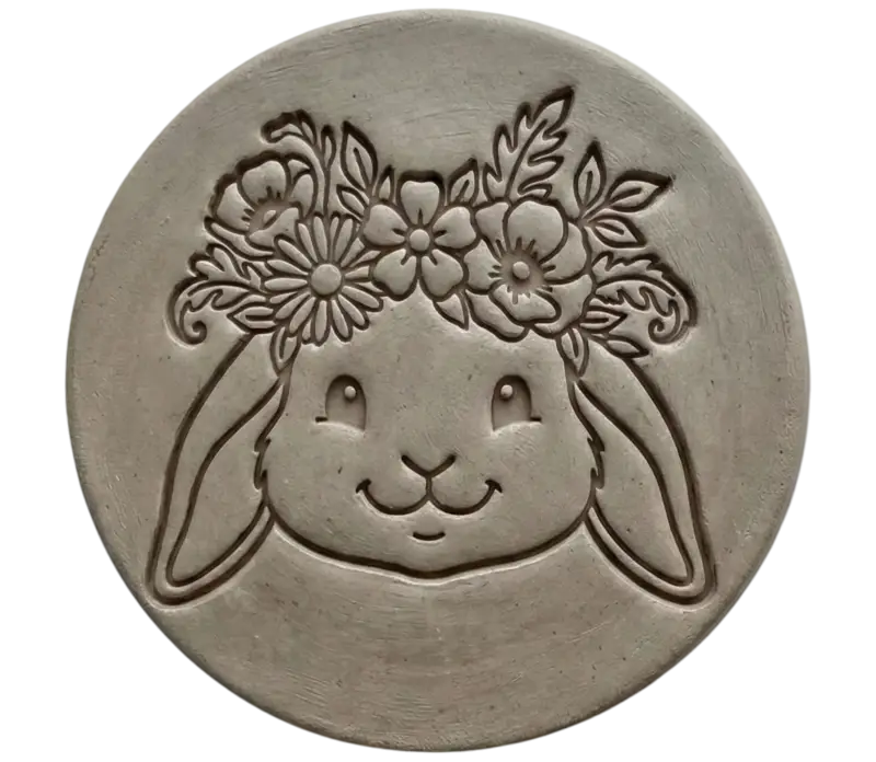 XL Keramikstempel ’Sanfter Hase’ – Großes Statement für deinen Ton - osterstempel